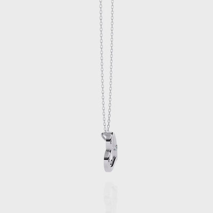 Moon Heart Lab Grown Diamond OR Moissanite Pendant