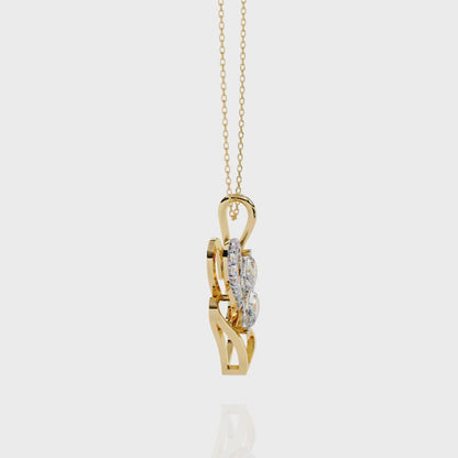 Prince Leaf Lab Grown Diamond OR Moissanite Pendant