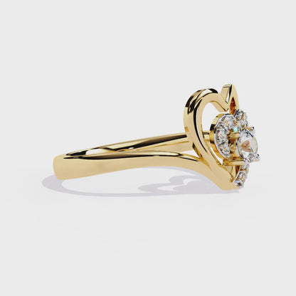 Kailyn Heart Lab Grown Diamond OR Moissanite Ring