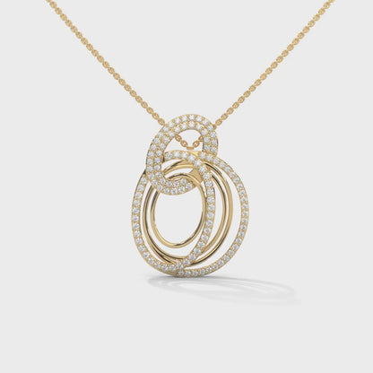 Whiriling Diamond Pendant