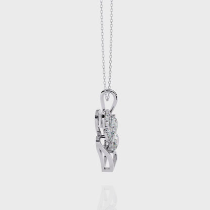 Prince Leaf Lab Grown Diamond OR Moissanite Pendant