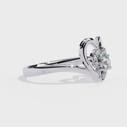 Kailyn Heart Lab Grown Diamond OR Moissanite Ring