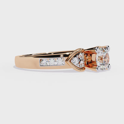 Meraki Dual Heart Lab Grown Diamond OR Moissanite Ring