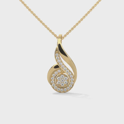 Swirl Diamond Pendant