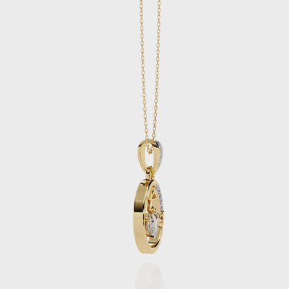 Dotsun Love Lab Grown Diamond OR Moissanite Pendant