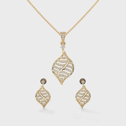 Senco Leaf Diamond Pendant