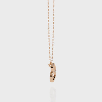 Moon Heart Lab Grown Diamond OR Moissanite Pendant