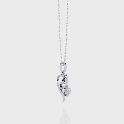 Stunning Heart Love Lab Grown Diamond OR Moissanite Pendant