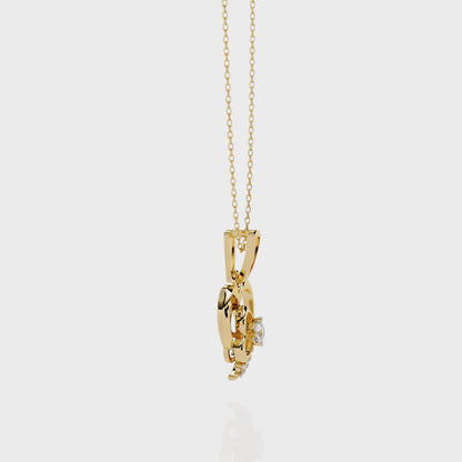 Lover Heart Lab Grown Diamond OR Moissanite Pendant