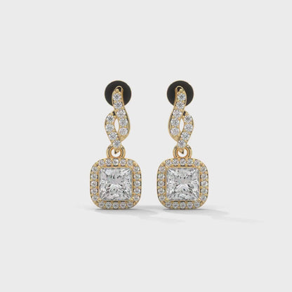 Square Drop Earrings