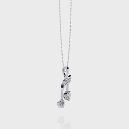 Music Star Lab Grown Diamond OR Moissanite Pendant