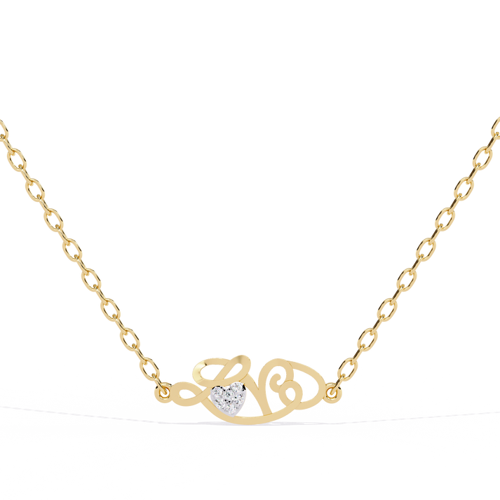 lab grown diamond | moissanite Jewellery Spring Love Lab Grown Diamond OR Moissanite Pendant Yellow Gold 14K by Rabbito Jewels