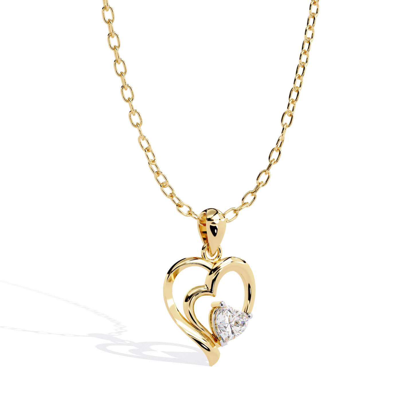 lab grown diamond | moissanite Jewellery Stunning Heart Love Lab Grown Diamond OR Moissanite Pendant by Rabbito Jewels