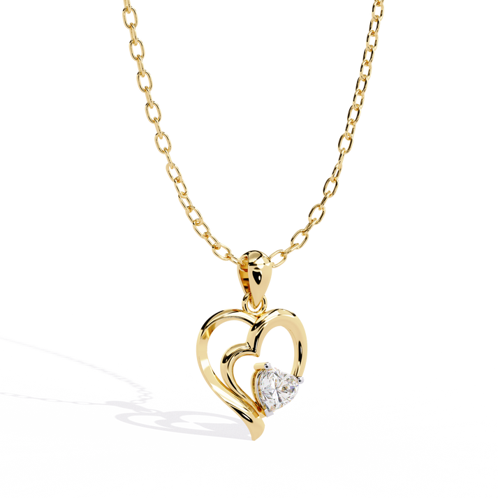 lab grown diamond | moissanite Jewellery Stunning Heart Love Lab Grown Diamond OR Moissanite Pendant by Rabbito Jewels