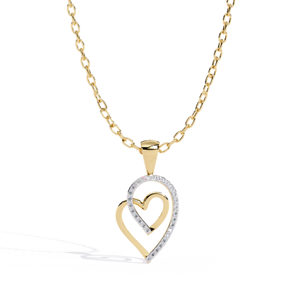 lab grown diamond | moissanite Jewellery Nine Love Lab Grown Diamond OR Moissanite Pendant Yellow Gold 18K by Rabbito Jewels