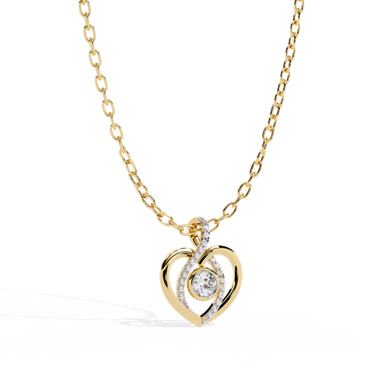 lab grown diamond | moissanite Jewellery Ice Heart Lab Grown Diamond OR Moissanite Pendant by Rabbito Jewels