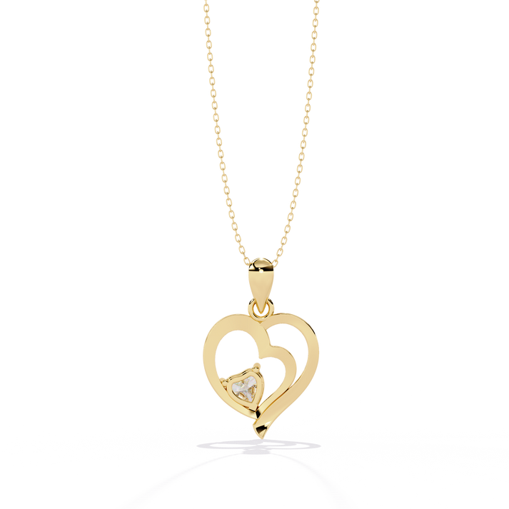 lab grown diamond | moissanite Jewellery Cubic Heart Lab Grown Diamond OR Moissanite Pendant by Rabbito Jewels