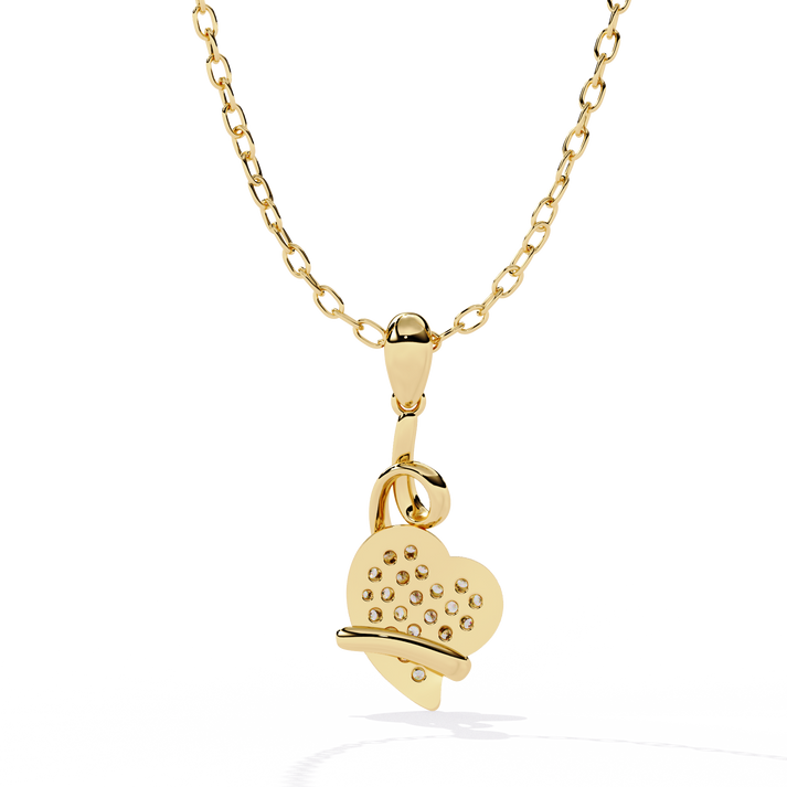 lab grown diamond | moissanite Jewellery Snack Heart Lab Grown Diamond OR Moissanite Pendant by Rabbito Jewels