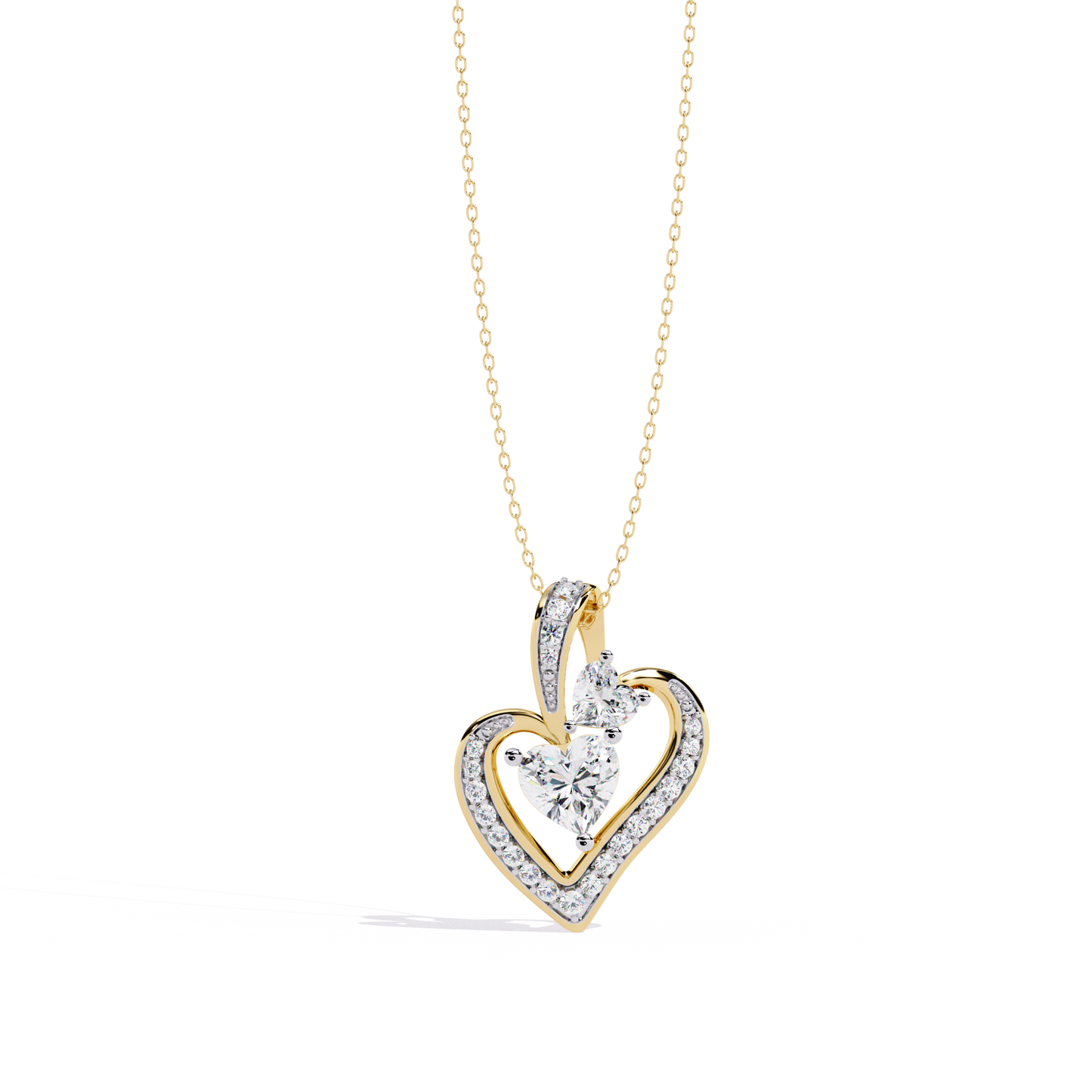 lab grown diamond | moissanite Jewellery Chimes Lab Grown Diamond OR Moissanite Pendant Yellow Gold 18K by Rabbito Jewels