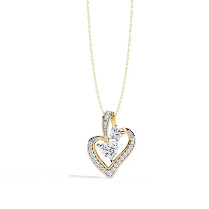 lab grown diamond | moissanite Jewellery Chimes Lab Grown Diamond OR Moissanite Pendant Yellow Gold 18K by Rabbito Jewels