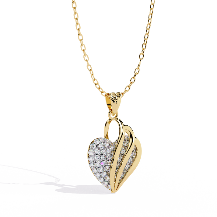 lab grown diamond | moissanite Jewellery Cover Heart Lab Grown Diamond OR Moissanite Pendant by Rabbito Jewels