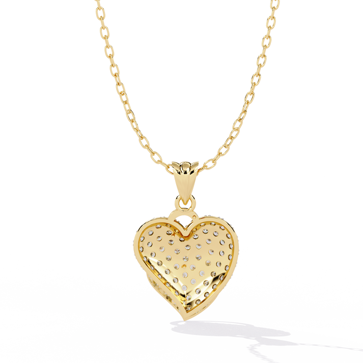 lab grown diamond | moissanite Jewellery Net Heart Lab Grown Diamond OR Moissanite Pendant by Rabbito Jewels