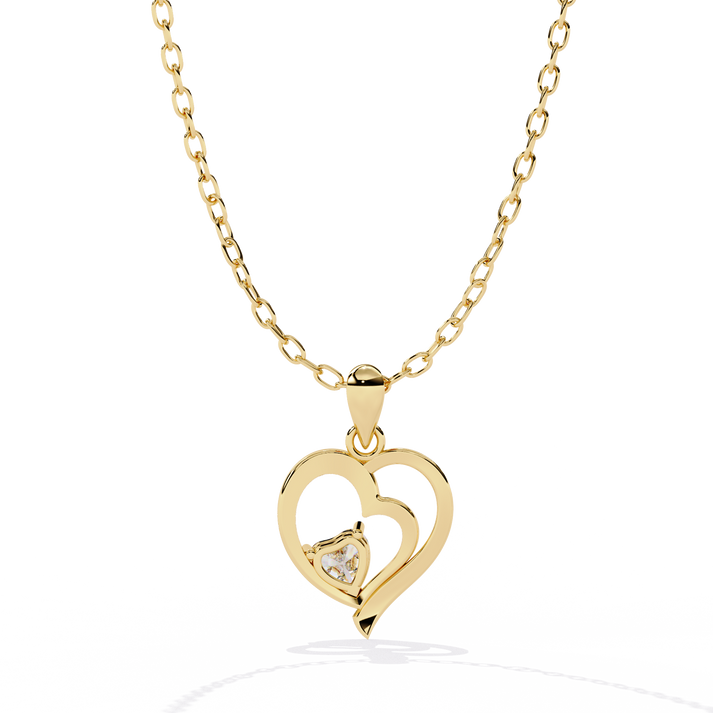 lab grown diamond | moissanite Jewellery Stunning Heart Love Lab Grown Diamond OR Moissanite Pendant by Rabbito Jewels