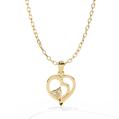 lab grown diamond | moissanite Jewellery Stunning Heart Love Lab Grown Diamond OR Moissanite Pendant by Rabbito Jewels