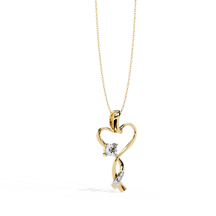 lab grown diamond | moissanite Jewellery Mecole Heart Lab Grown Diamond OR Moissanite Pendant by Rabbito Jewels