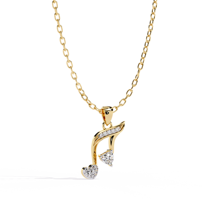 lab grown diamond | moissanite Jewellery Music Star Lab Grown Diamond OR Moissanite Pendant by Rabbito Jewels