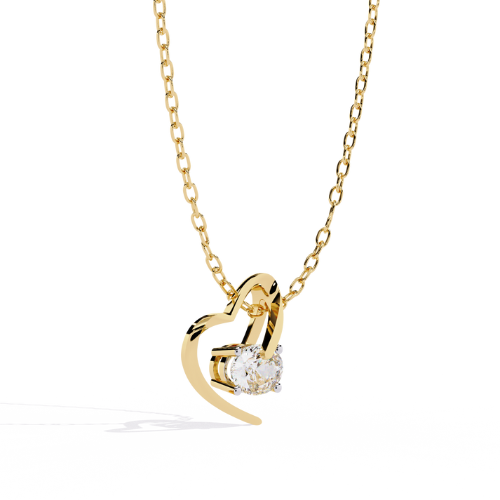 lab grown diamond | moissanite Jewellery Oval Heart Lab Grown Diamond OR Moissanite Pendant by Rabbito Jewels