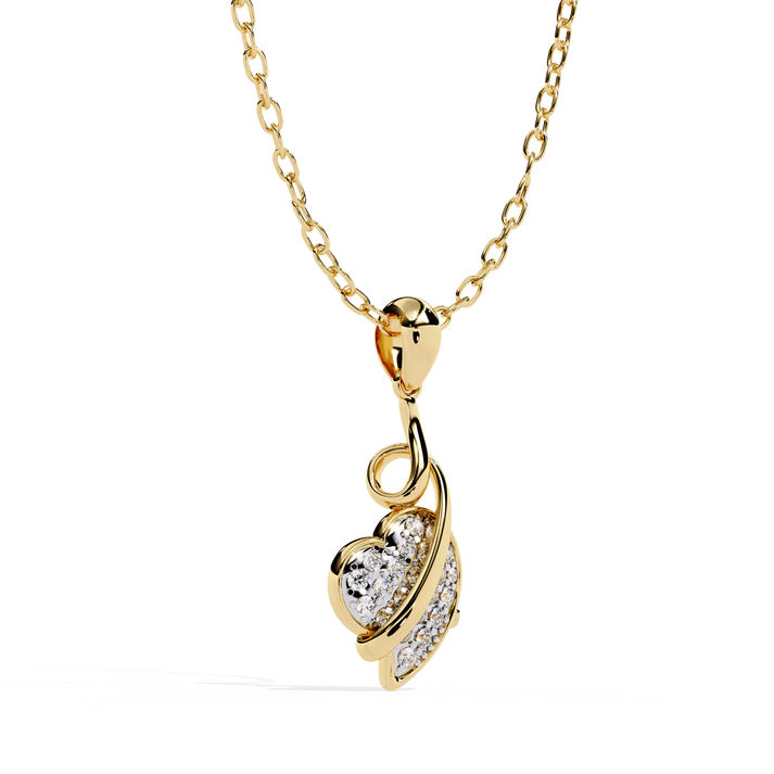 lab grown diamond | moissanite Jewellery Snack Heart Lab Grown Diamond OR Moissanite Pendant by Rabbito Jewels