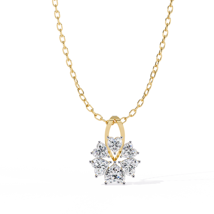 lab grown diamond | moissanite Jewellery Erasmus Lab Grown Diamond OR Moissanite Pendant Yellow Gold 18K by Rabbito Jewels