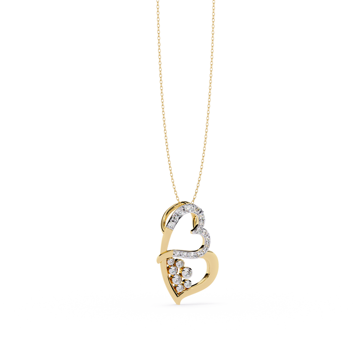 lab grown diamond | moissanite Jewellery Slanting Lab Grown Diamond OR Moissanite Pendant by Rabbito Jewels