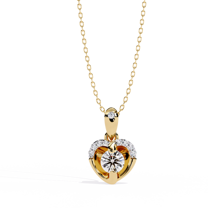lab grown diamond | moissanite Jewellery Gasica Lab Grown Diamond OR Moissanite Pendant Yellow Gold 14K by Rabbito Jewels