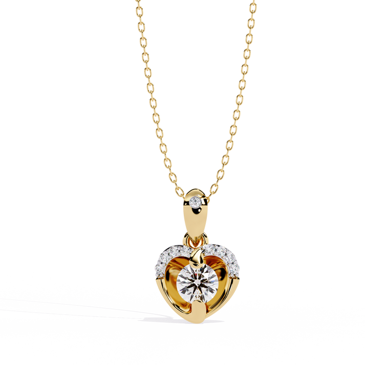 lab grown diamond | moissanite Jewellery Gasica Lab Grown Diamond OR Moissanite Pendant Yellow Gold 14K by Rabbito Jewels